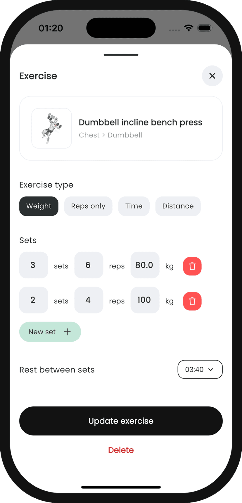 Workouch workout tracker app showing personalized gym workout and home workout plans